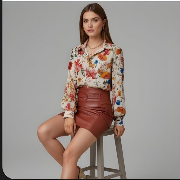 Boho Floral Print Blouse - Picture 3 of 6